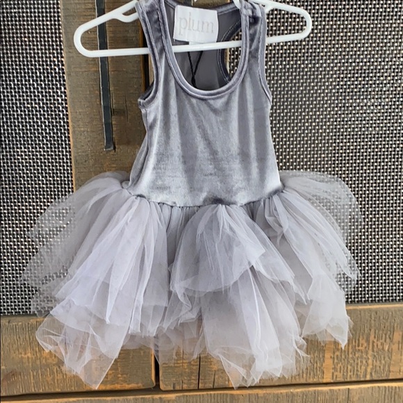 Plum NYC Other - ILOVEPLUM NYC Grey Velvet Tutu 1y NWT